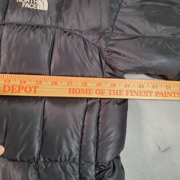The North Face Down Puffer Jacket Womens L Black 600 Fill Metropolis Mid Length - Picture 6 of 10